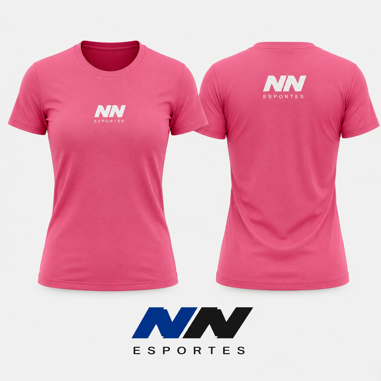 Camiseta feminina rosa
